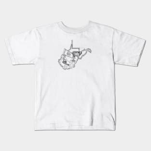 West Virginia Mermaid Kids T-Shirt